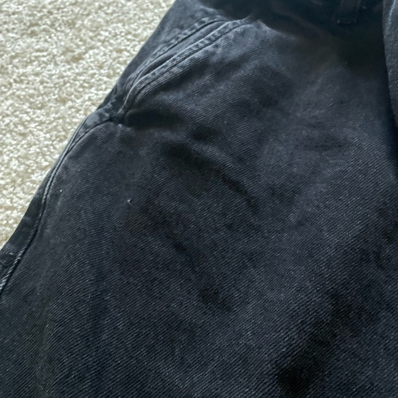 Zara high waisted women’s black baggy jeans pants elastic waist - Picture 5 of 14